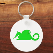 Green Dragon Silhouette Schlüsselanhänger (Vorderseite)
