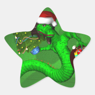 Green Dragon Stern-Aufkleber