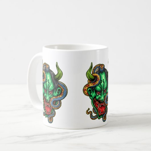 Green Dragon Tattoo Kaffeetasse (Vorderseite Links)