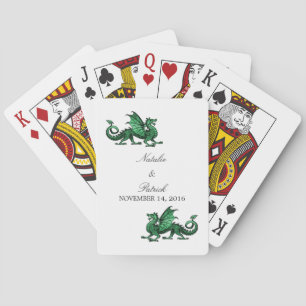 Green Dragon Wedding Cards Spielkarten