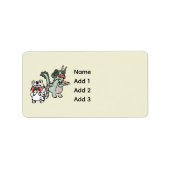 Green dragon white tiger adressaufkleber (Vorne)