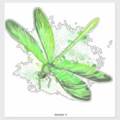 Green Dragonfly Aufkleber (Blatt)