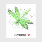 Green Dragonfly Aufkleber (Blatt)