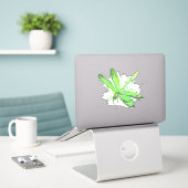 Green Dragonfly Aufkleber (Laptop auf Schreibtisch)