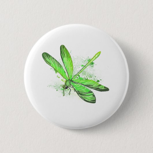 Green Dragonfly Button (Vorderseite)