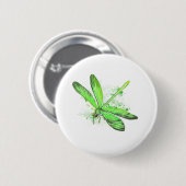 Green Dragonfly Button (Vorne & Hinten)