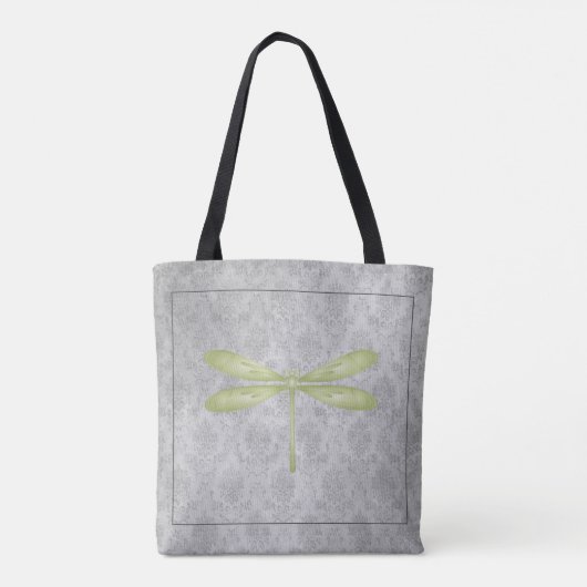 Green Dragonfly Damask Tasche (Rückseite)