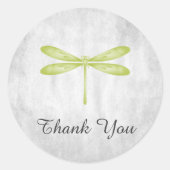 Green Dragonfly Danke Stickers (Vorderseite)