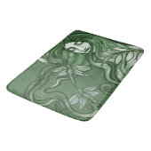 Green Dragonfly Goddess Art Dragonflies Badematte (Schrägansicht)