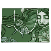 Green Dragonfly Goddess Art Dragonflies Große Geschenktüte (Vorderseite)