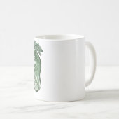Green Dragonfly Goddess Art Dragonflies Kaffeetasse (VorderseiteRechts)