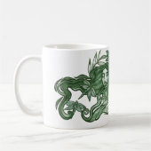 Green Dragonfly Goddess Art Dragonflies Kaffeetasse (Links)