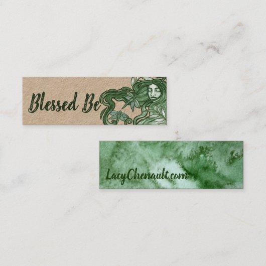 Green Dragonfly Goddess Art Dragonflies Telefonnummerkarte (Vorne/Hinten)