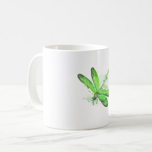 Green Dragonfly Kaffeetasse (Vorderseite Links)