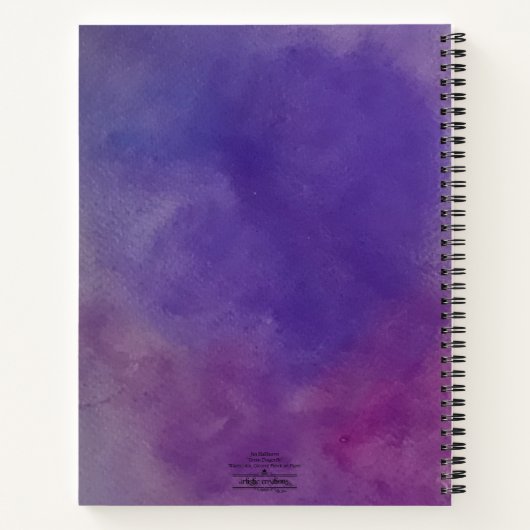 Green Dragonfly-Notebook Notizblock (Rückseite)