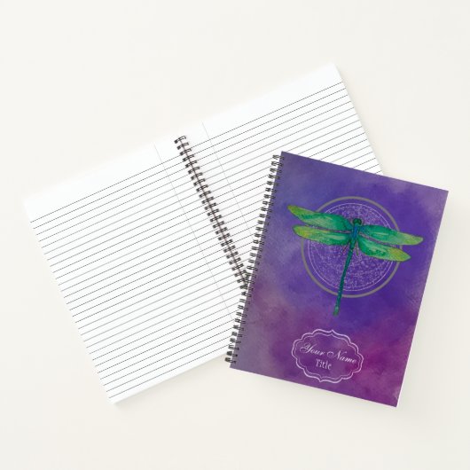 Green Dragonfly-Notebook Notizblock (Innenseite)