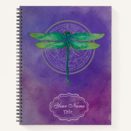Green Dragonfly-Notebook Notizblock