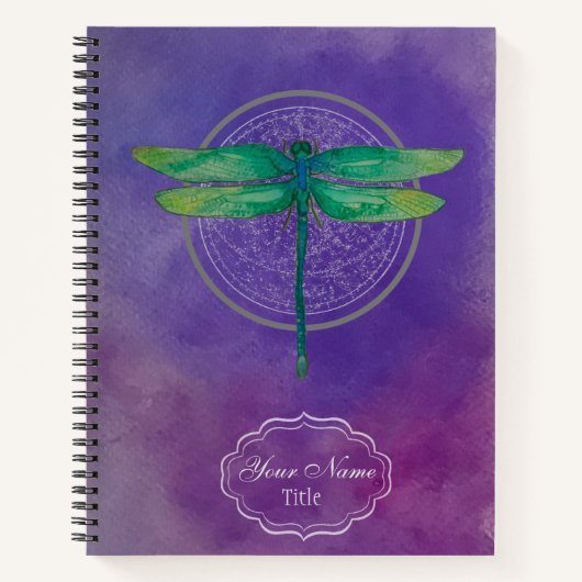 Green Dragonfly-Notebook Notizblock (Vorderseite)