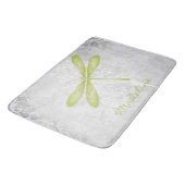 Green Dragonfly Personalisiert Bath Mat Badematte (Schrägansicht)