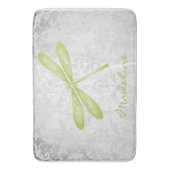 Green Dragonfly Personalisiert Bath Mat Badematte (Vorderseite Vertikal)