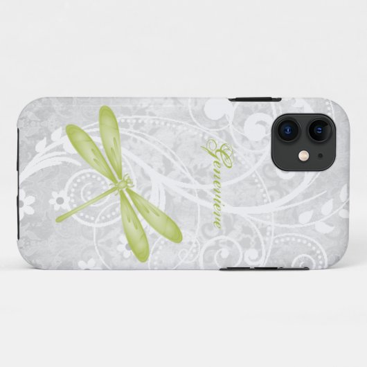Green Dragonfly Personalisiert Case-Mate iPhone Hülle (Rückseite (Horizontal))