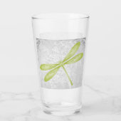 Green Dragonfly Personalisiert Glashütte Glas (Rückseite)