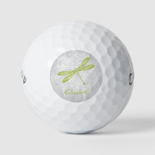 Green Dragonfly Personalisierte Golfbälle (Vorderseite)