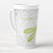Green Dragonfly Personalisierte Latte-Tasse Milchtasse (Linke Ecke)