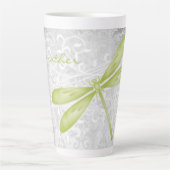 Green Dragonfly Personalisierte Latte-Tasse Milchtasse (Vorderseite)