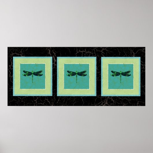 Green Dragonfly Poster (Vorne)