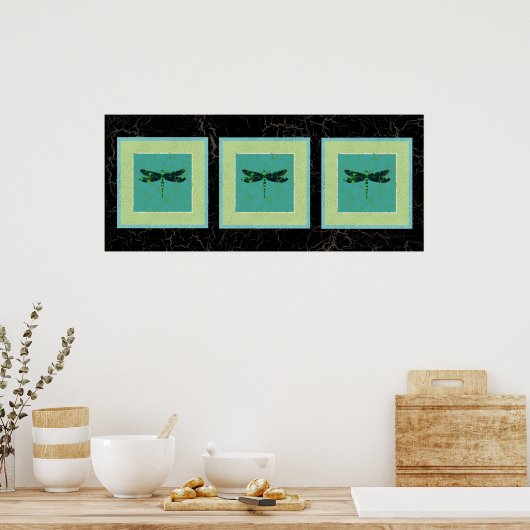 Green Dragonfly Poster (Küche)