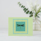 Green Dragonfly Postkarte (Stehend Vorderseite)