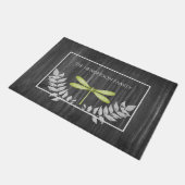 Green Dragonfly Rustikale Personalisiert Doormat Fußmatte (Schrägansicht)