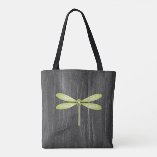 Green Dragonfly Rustikale Personalisiert Tote Tasc Tasche (Rückseite)