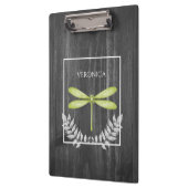 Green Dragonfly Rustikale Zwischenablage Klemmbrett (Links)