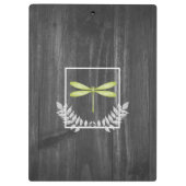 Green Dragonfly Rustikale Zwischenablage Klemmbrett (Rückseite)