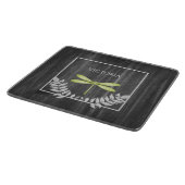Green Dragonfly Rustikales Personalisiertes Schnei Schneidebrett (Ecke)