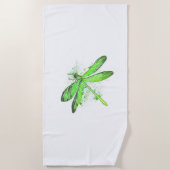 Green Dragonfly Strandtuch (Vorderseite)