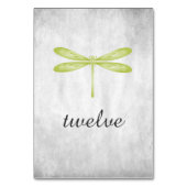 Green Dragonfly-Tischnummer Tischnummer (Rückseite)