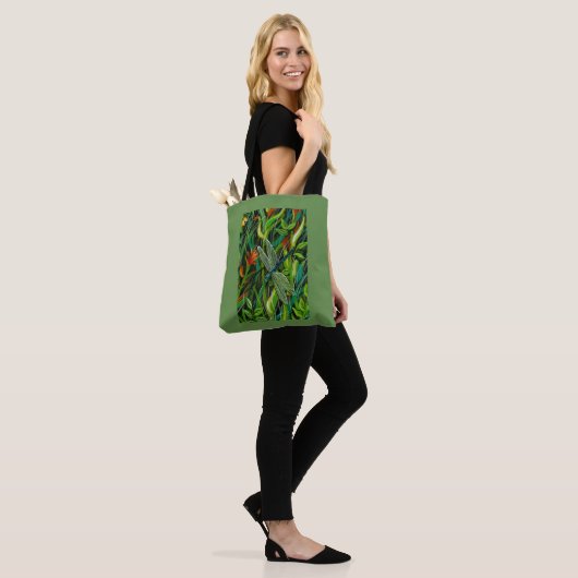 Green Dragonfly Tote Bag Tasche (Am Model)