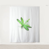 Green Dragonfly Wandteppich (Vorderseite)