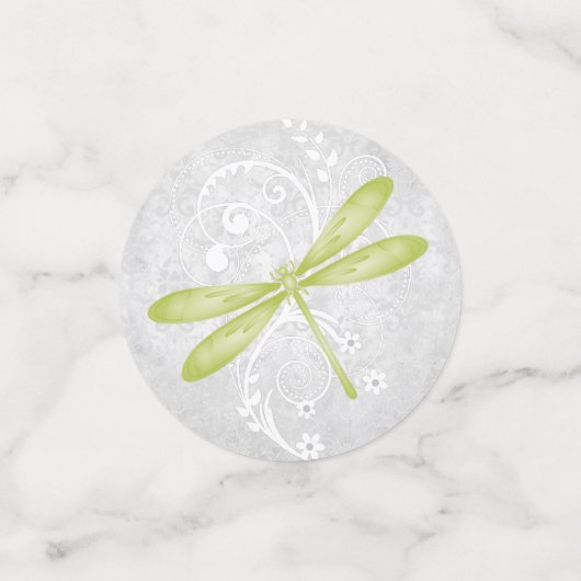 Green Dragonfly Wedding Table Confetti Konfetti (Klein Vorderseite)