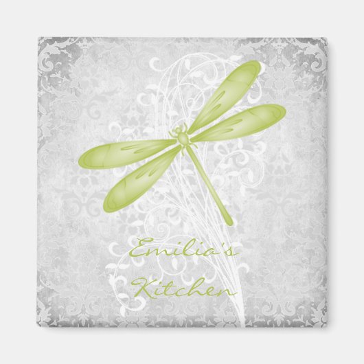 Green Draquelly Personalized Magnet (Vorne)