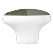 Green Drawer Pull mit zwei Tonen Moos - Anpassbar Keramikknauf (Seitenansicht)