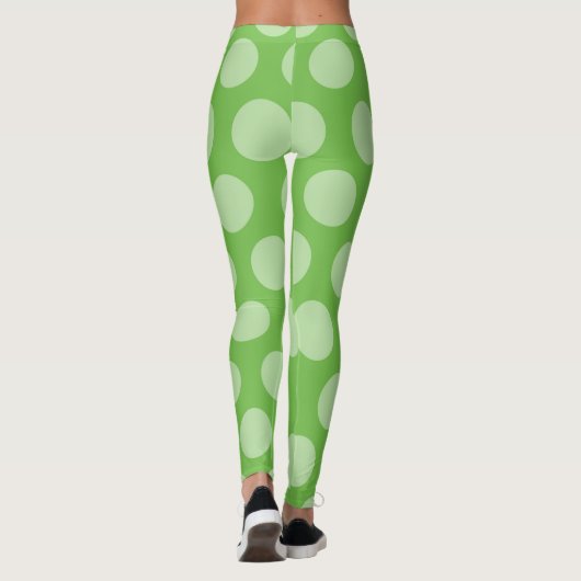 Green Dream Large Polka Dot Leggings (Rückseite)