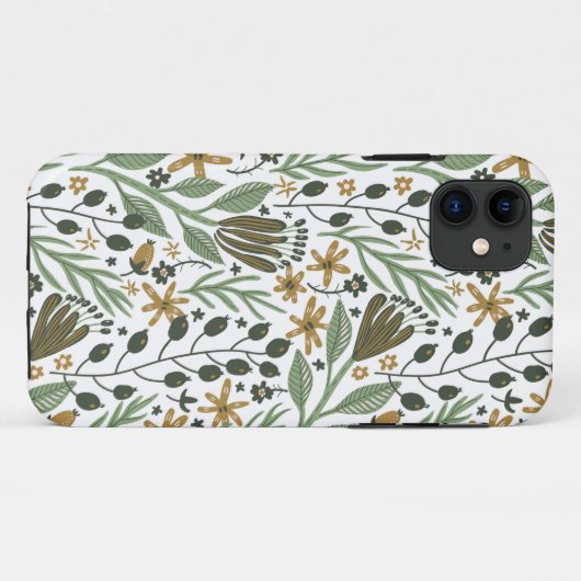 Green Dreamy Floral Pattern Case-Mate iPhone Hülle (Rückseite (Horizontal))