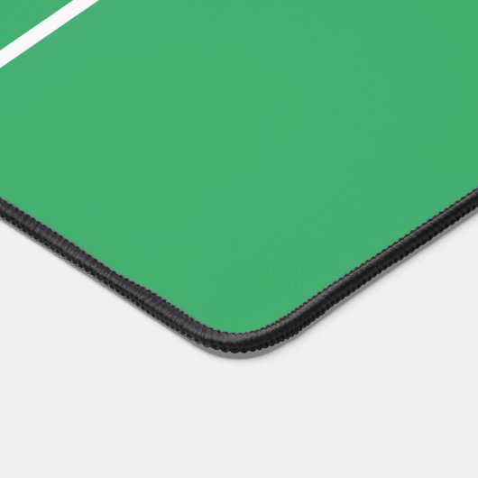 Green drei vertikale schlanke weiße Streifen Schreibtischunterlage (Ecke)