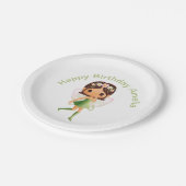 Green Dress Fairy Pappteller (Schrägansicht)