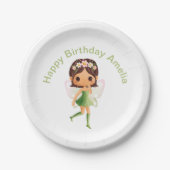 Green Dress Fairy Pappteller (Vorderseite)