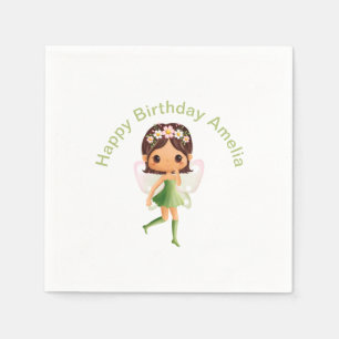 Green Dress Fairy Serviette